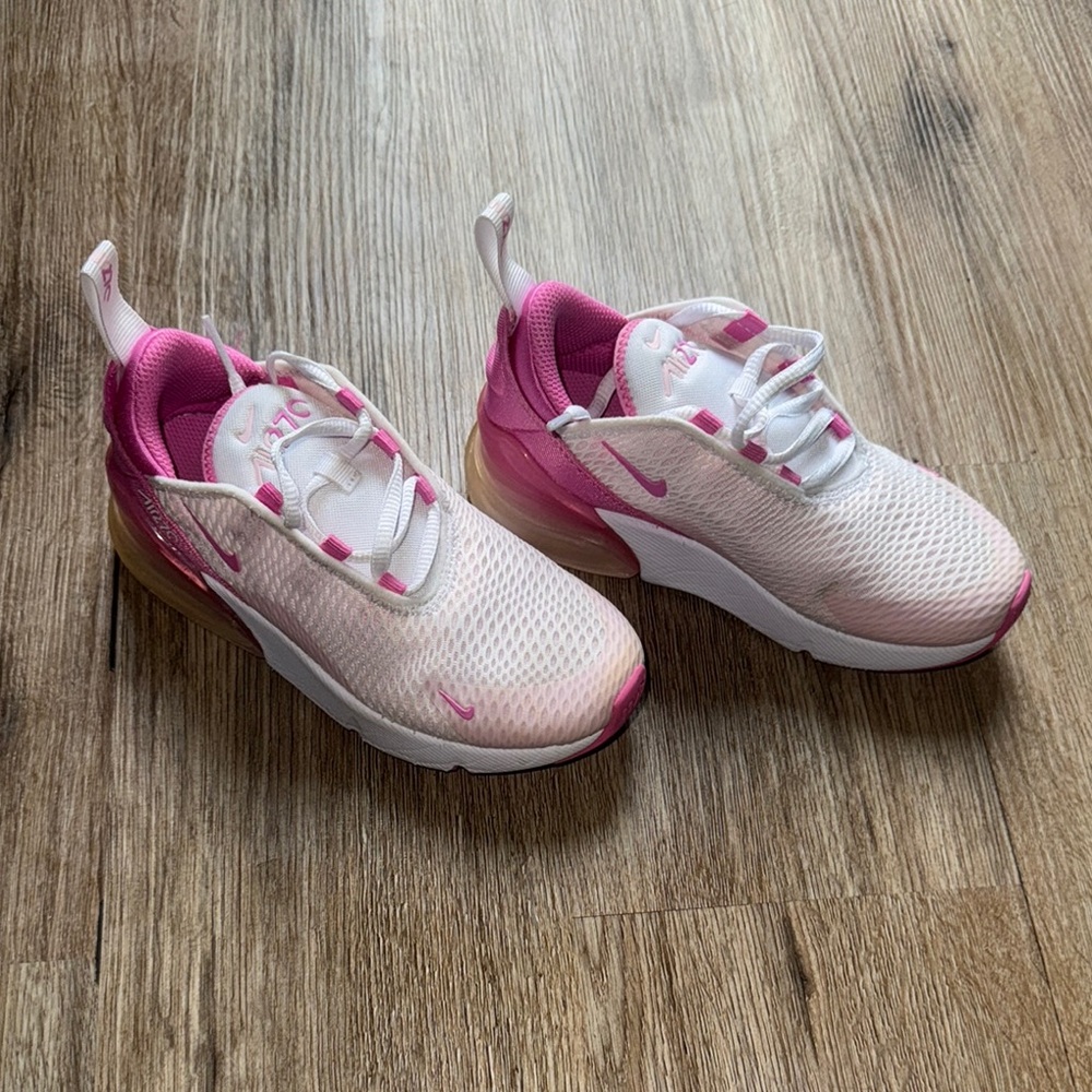 Nike Kids Air Max-Style Sneakers White and Pink